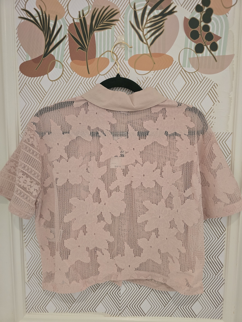 And Now This Women's Button-Front Lace Camp Shirt - Picture 7 of 10